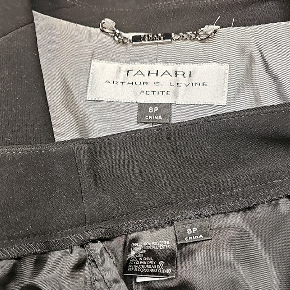 Tahari ASL Black 2 Piece Suit Set Size 8p - Picture 5 of 6